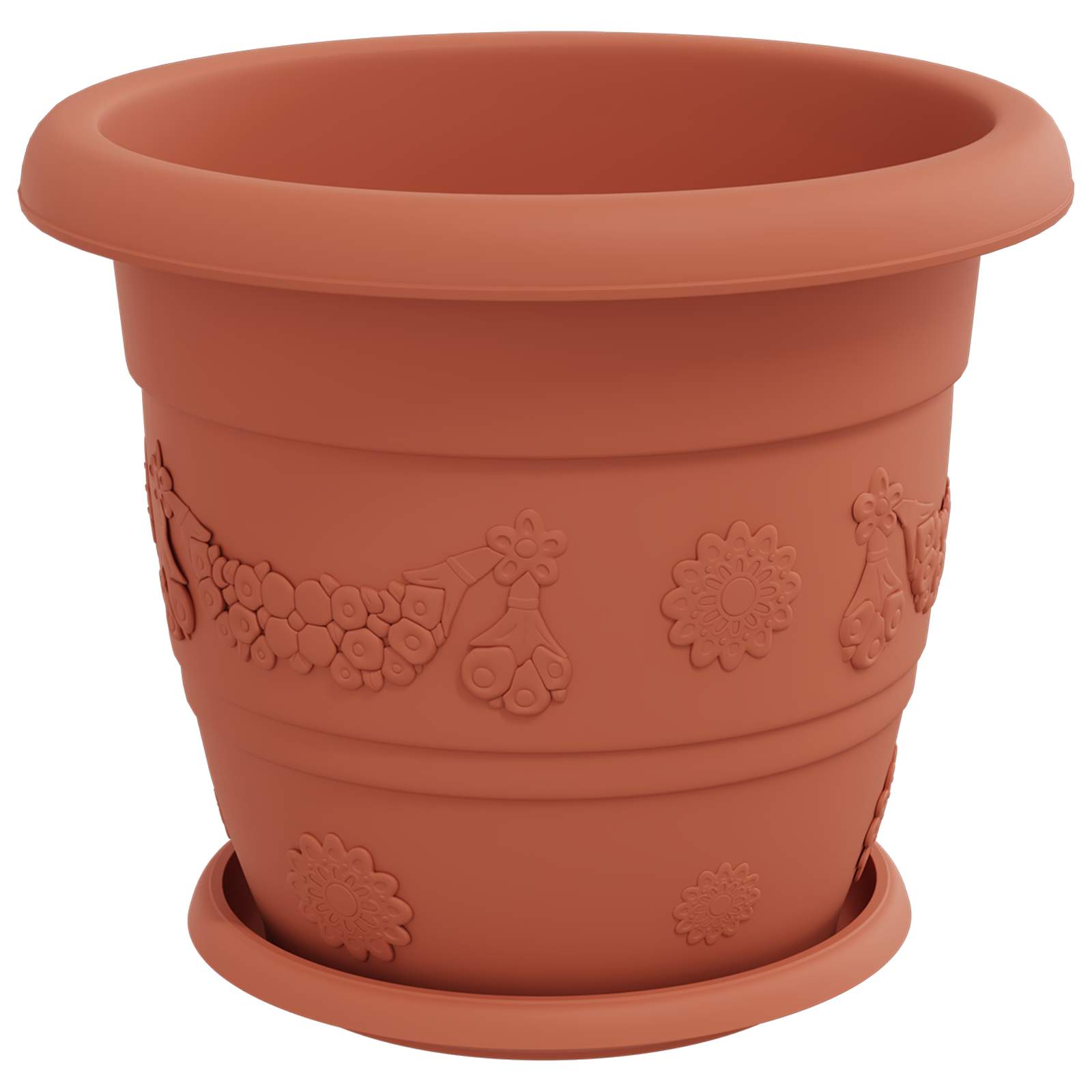 Taimepotid 24 tk Kohviroosa Ø 30 x 25 cm Plastmass