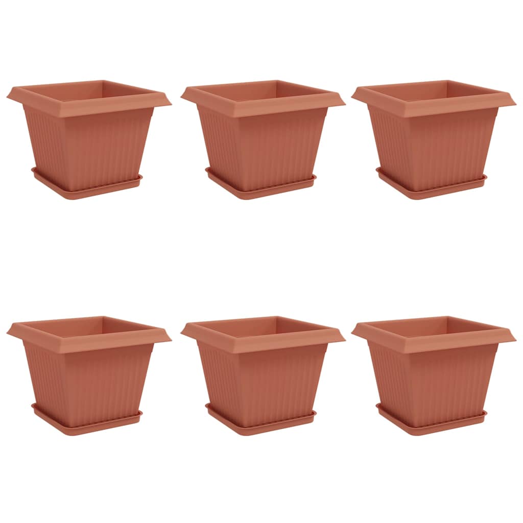 Taimepotid 6 tk Kohviroosa Plastmass