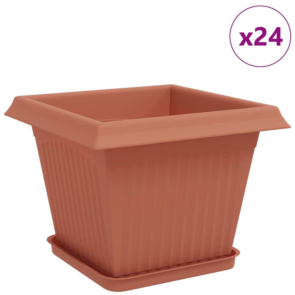 Taimepotid 24 tk Kohviroosa Plastmass
