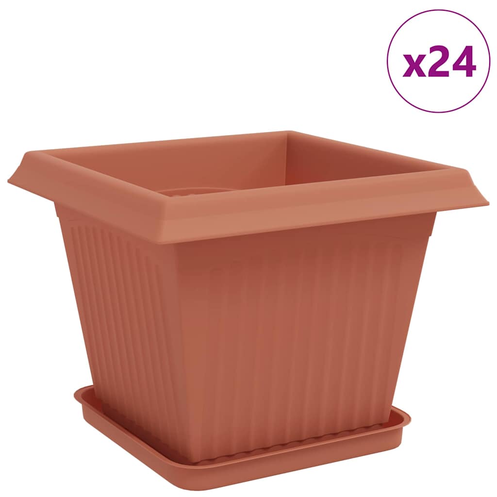 Taimepotid 24 tk Kohviroosa Plastmass
