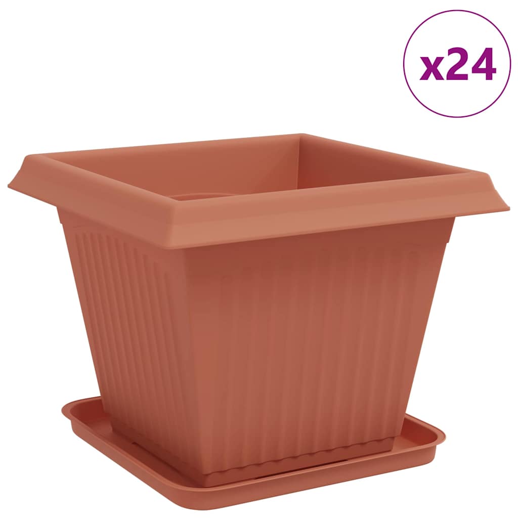 Taimepotid 24 tk Kohviroosa Plastmass