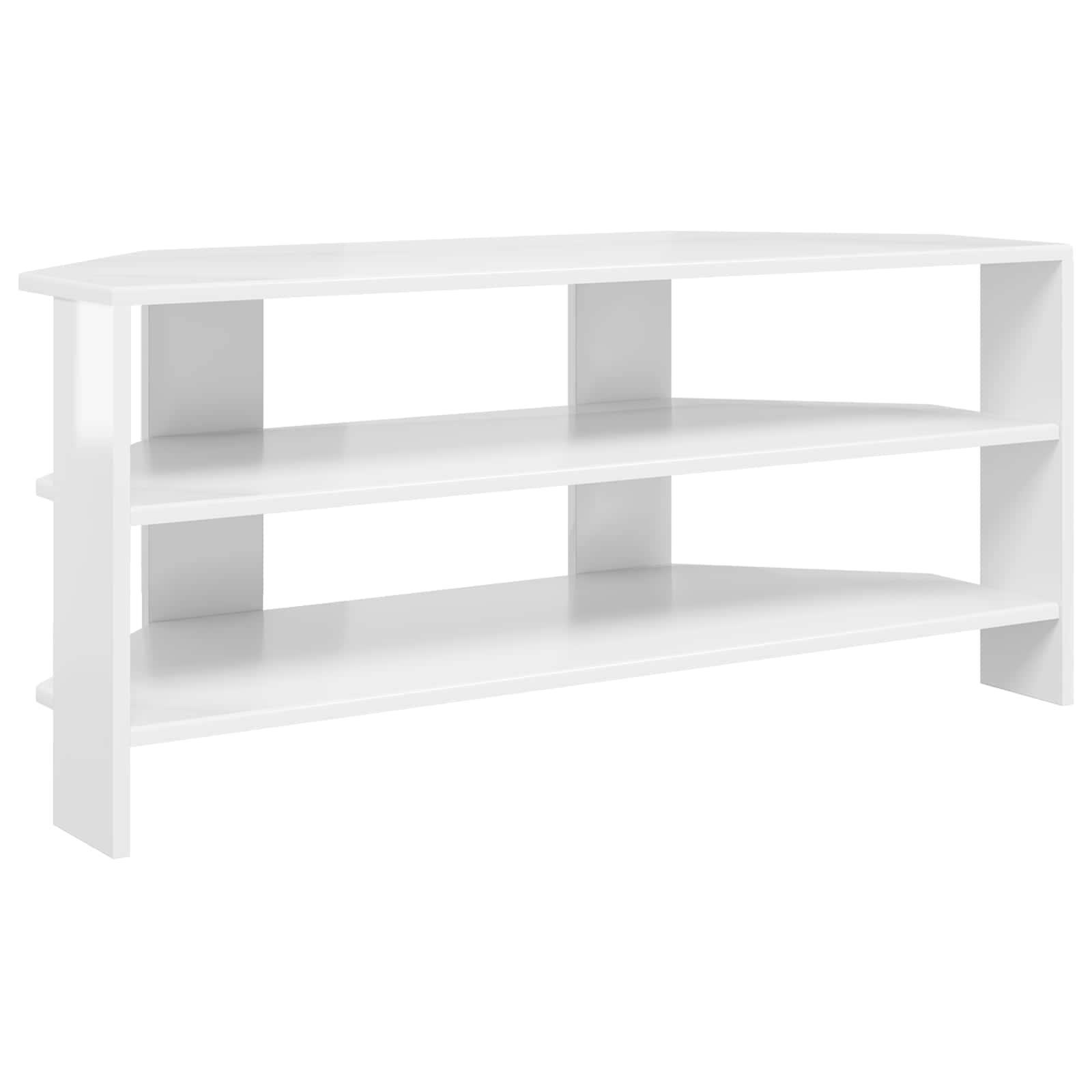 NurgakappTVjaoks 100 x 40,5 x 45 cm Kõrgläikega valge Tehispuit
