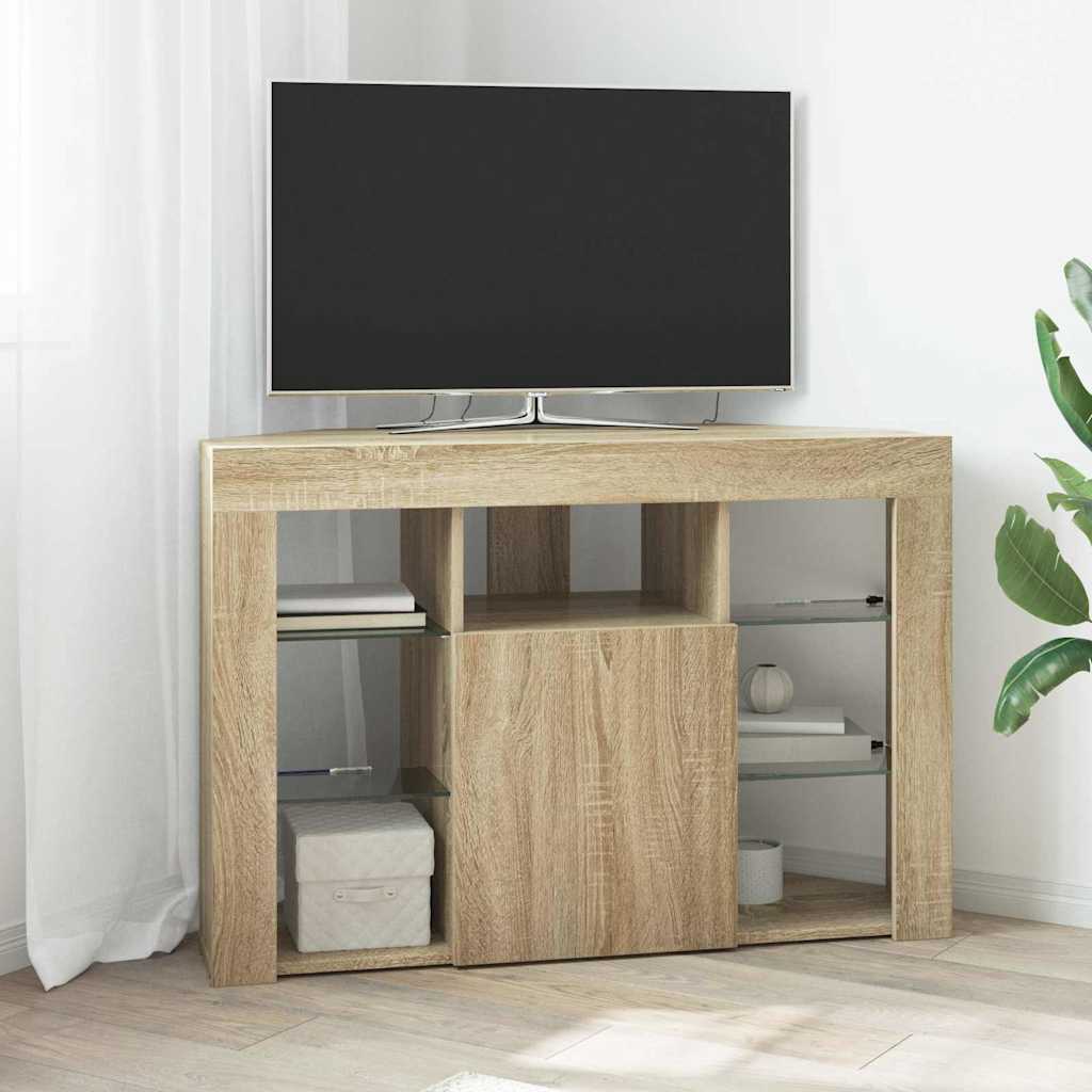 Nurgas LED TV kapp 100x40x68cm Sonoma tamm Tehispuit