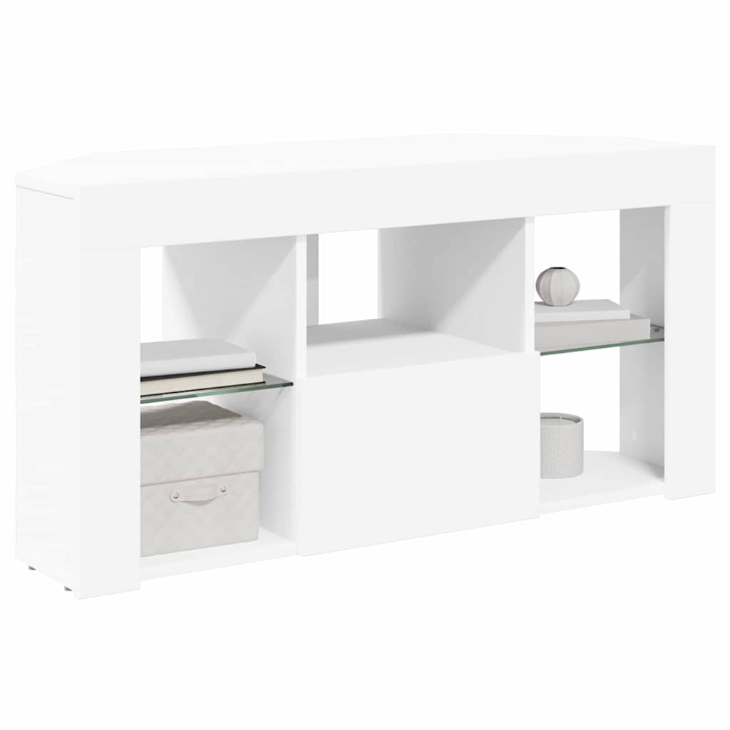 Nurgas LED TV kapp 100 x 40 x 50 cm Valge Tehispuit