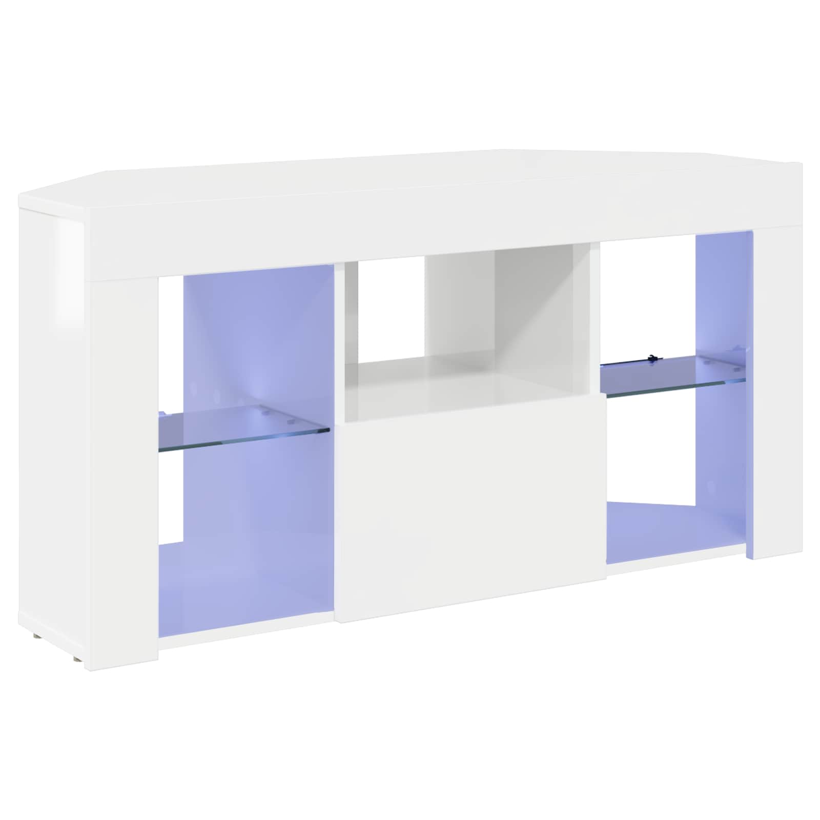 Nurgas LED TV kapp 100 x 40 x 50 cm Korke läikega Valge