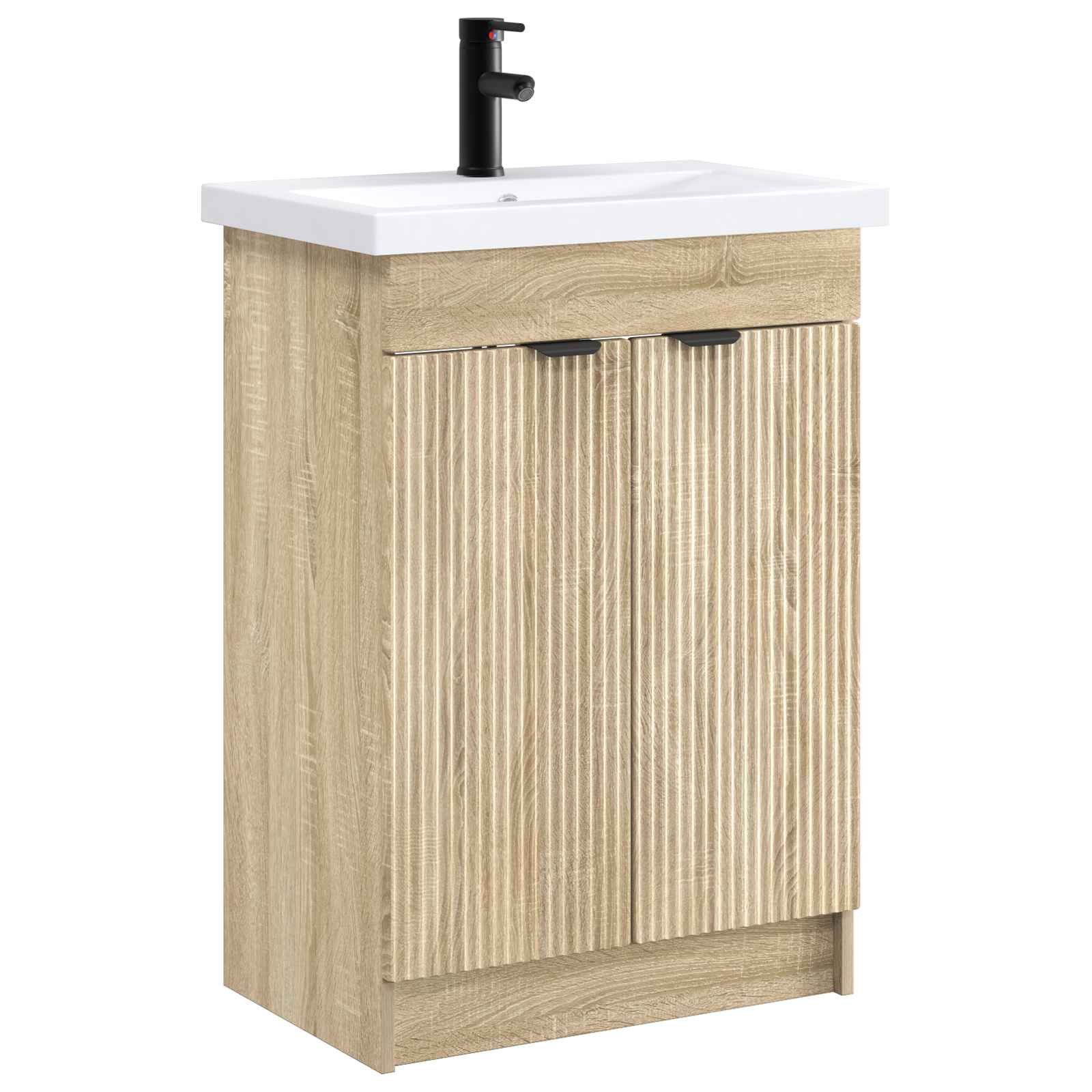 Vannitoa mööbleset Sonoma tamm 56 x 37,5 x 81 cm Tehispuit