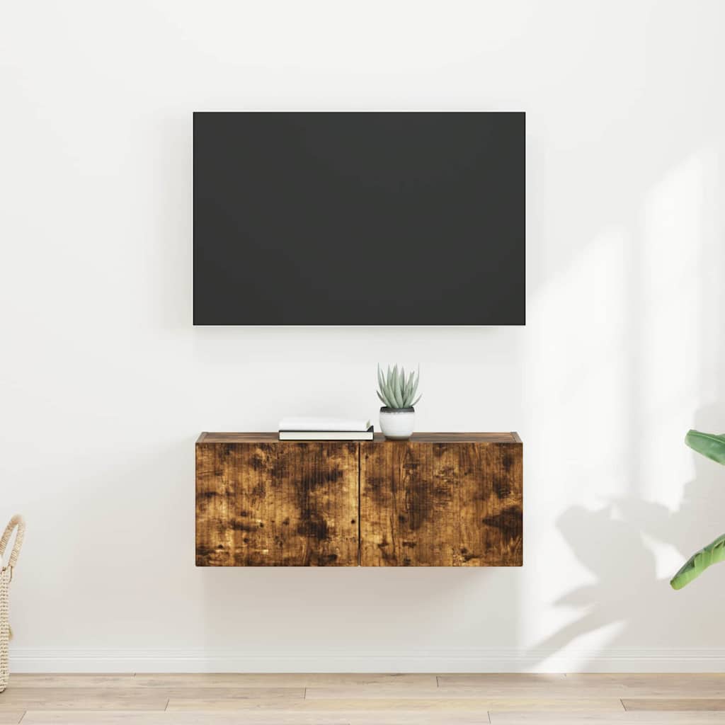 TV Seina Kapp 2 tk Suitsetatud tamm Tehispuit