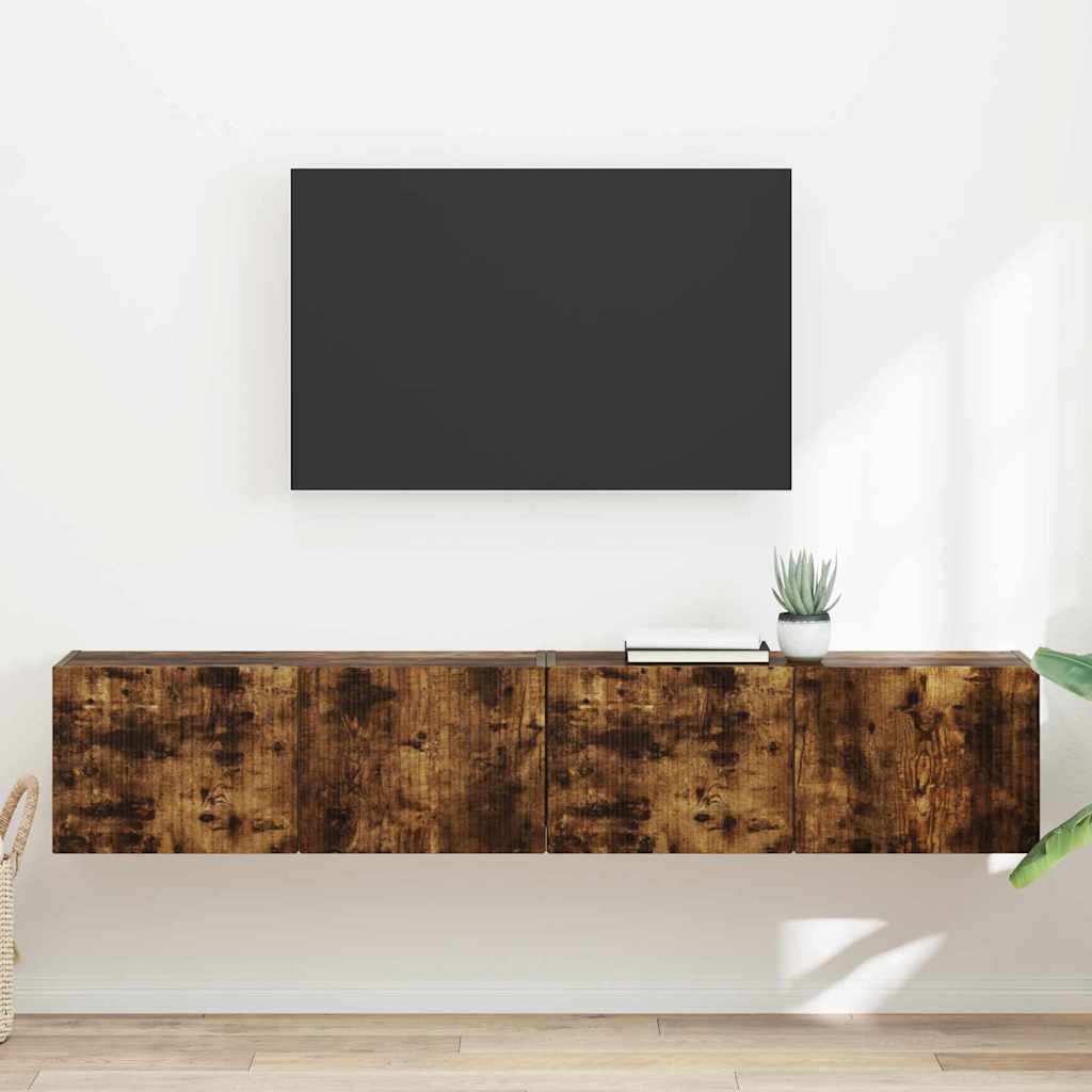 TV Seina Kapp 2 tk Suitsutatud tamm Tehispuit