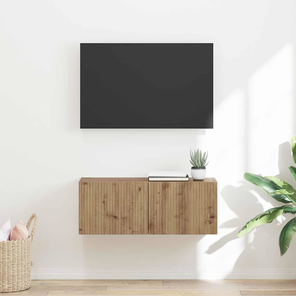 TV Seina Kapp 78,5 x 30 x 29,5 cm Artisan tamm Tehispuit