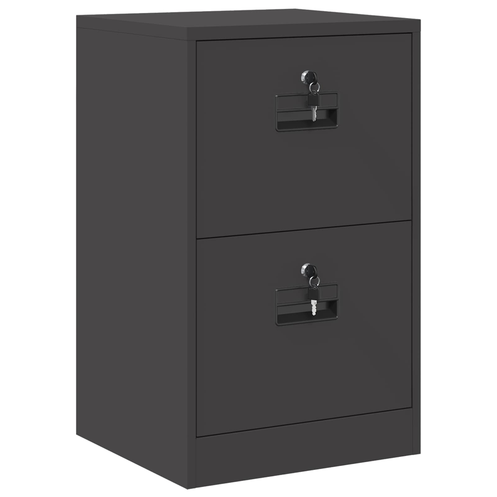 Failikapp sahtliga Must 45,5 x 42 x 74,5 cm Külmvalsitud teras