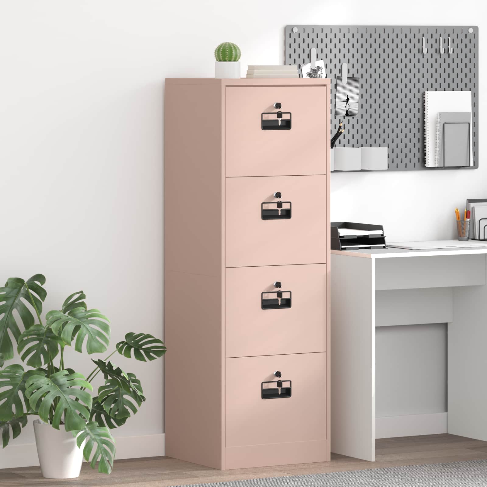Failikapp sahtliga Roosa 44 x 50 x 106.5 cm Külmvalsitud teras