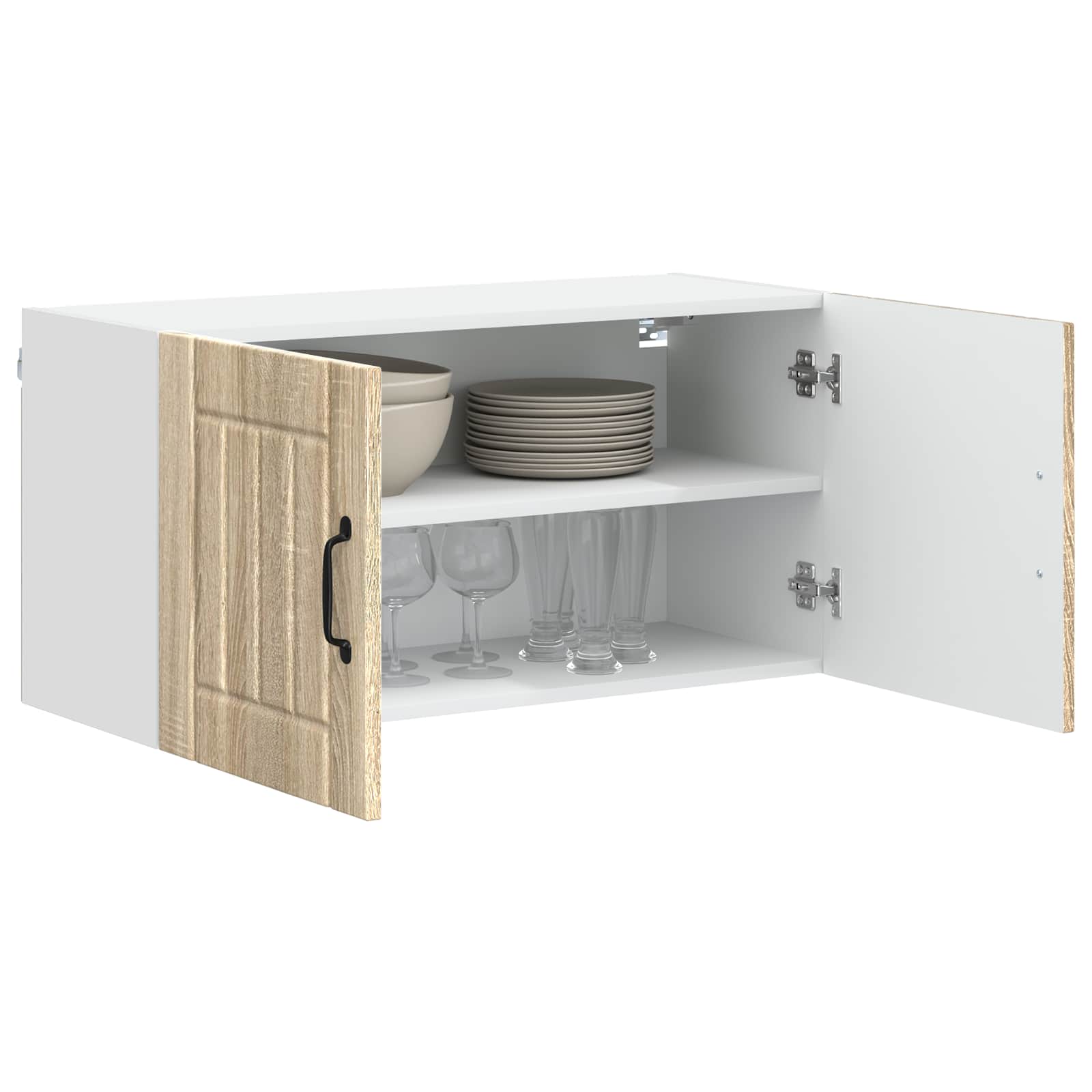 Seinekapp LUCCA Sonoma tamm 80 x 31 x 40 cm Tehispuit