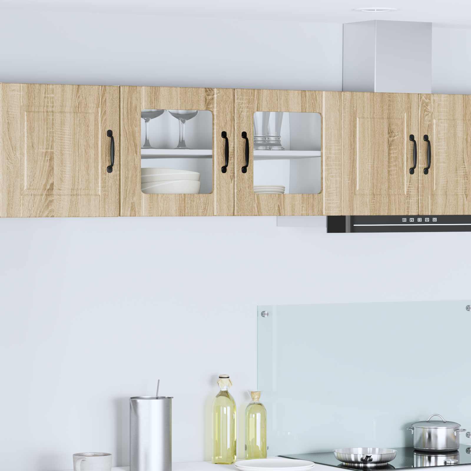 Seinaluukide kapp PORTO Sonoma tamm 80 x 31 x 40 cm Tehispuit
