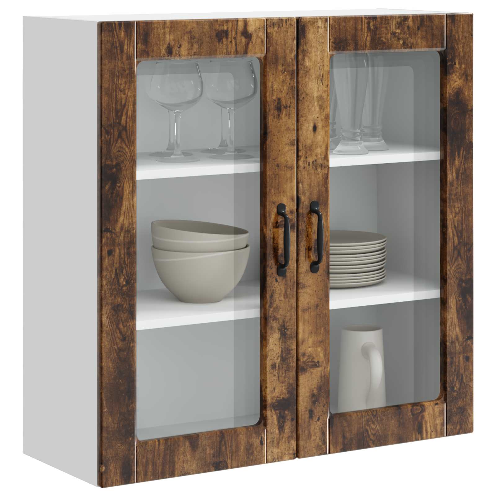 Seinaklaasikapp PORTO Suitsetatud tamm 80 x 31 x 80 cm
