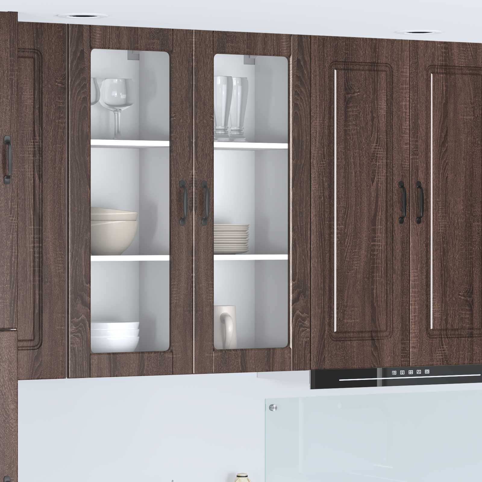 Seinaklaasikapp PORTO Pruun tamme 40 x 31 x 100 cm Tehispuit