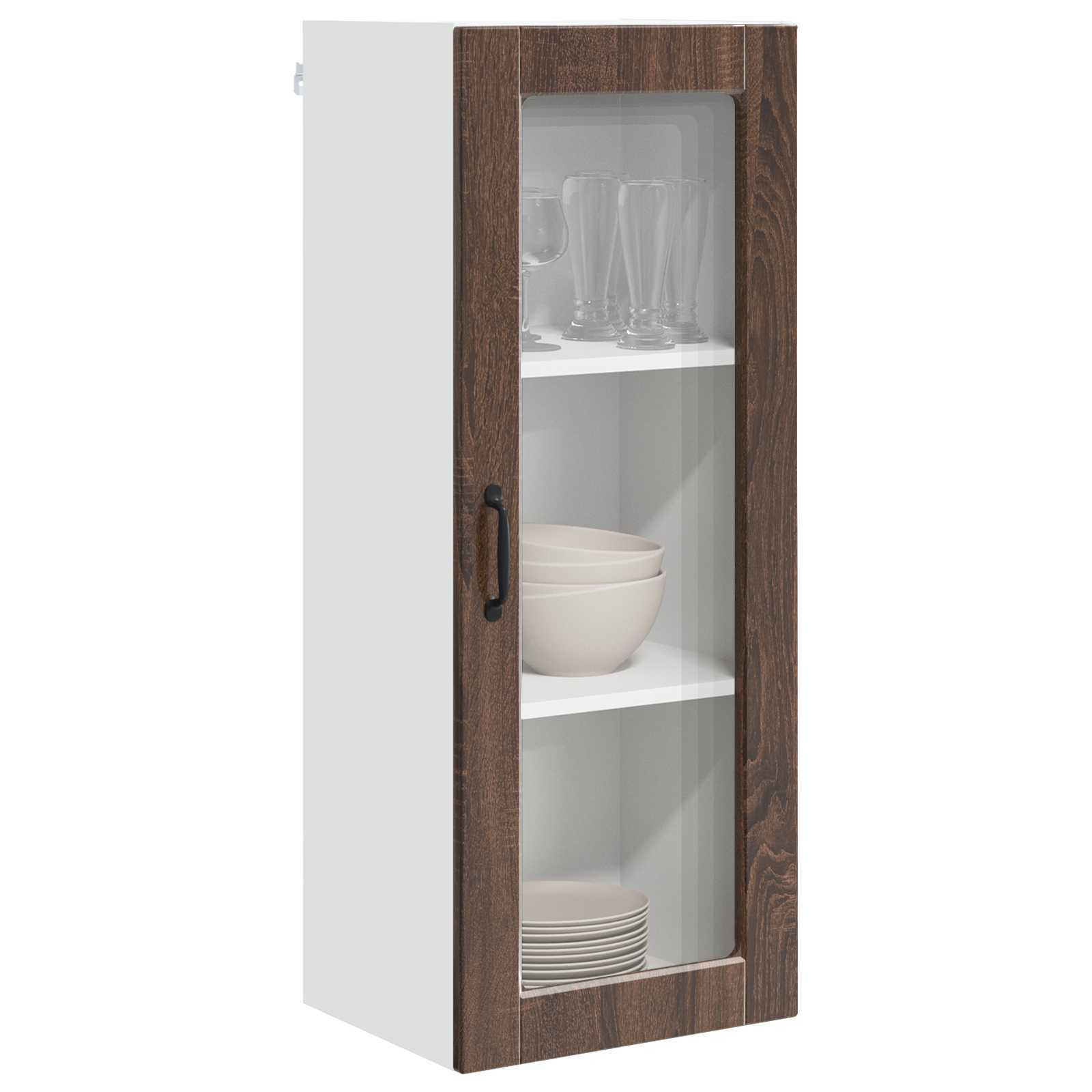 Seinaklaasikapp PORTO Pruun tamme 40 x 31 x 100 cm Tehispuit