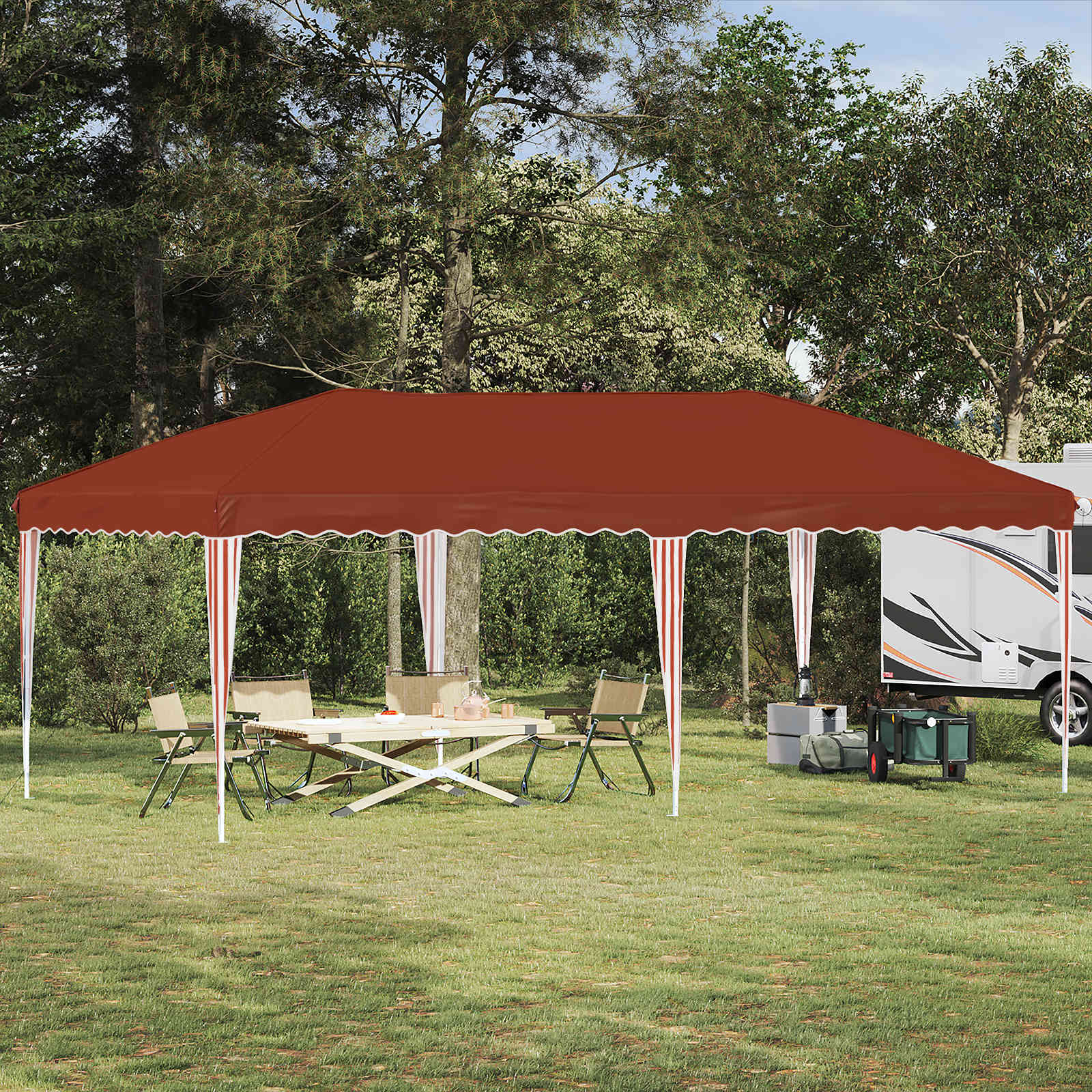 Ühepuuline peotelk 575 x 290 x 245 cm Terrakota