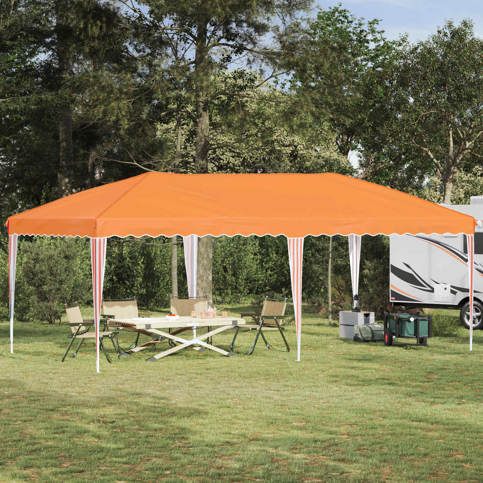 Ühepuuline peotelk 575 x 290 x 245 cm Oranž