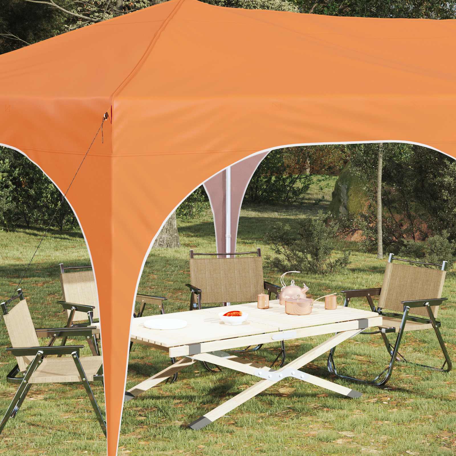 Ühepuuline peotelk 575 x 288 x 245 cm Oranž Oxfordi kangas