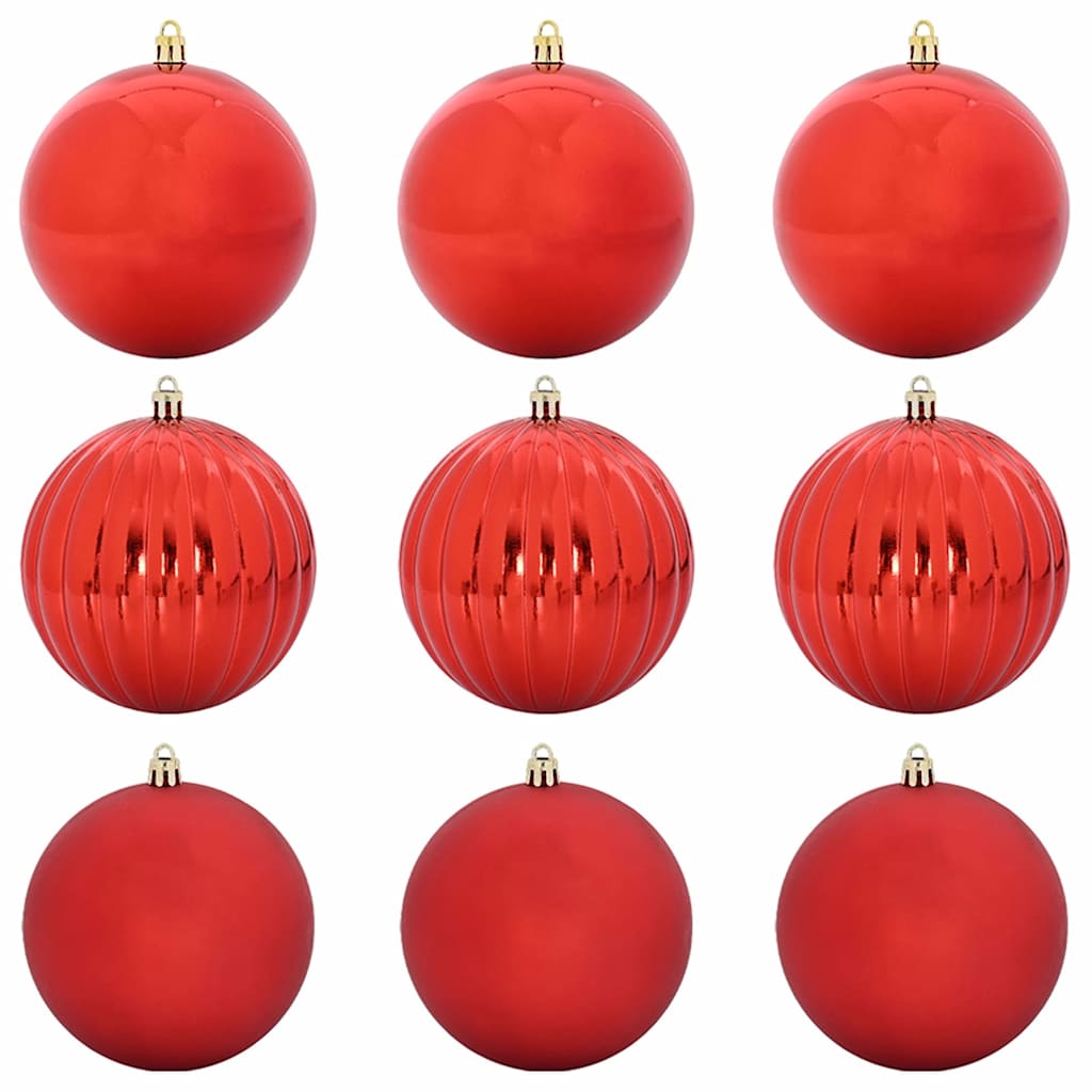 Jõulupallide komplekt XL 9 tk Punane Ø 15 cm Plastmass