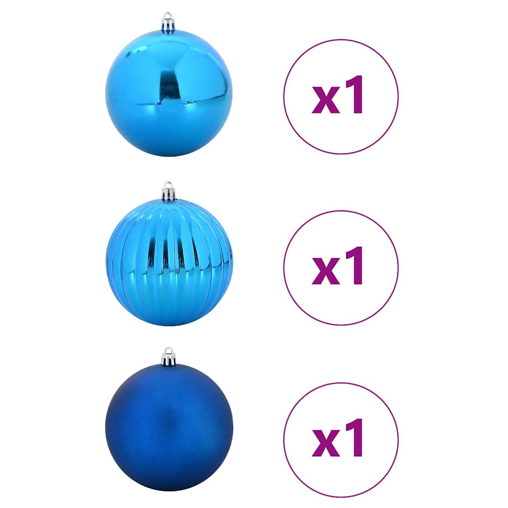 Jõulupalli Komplekt XXL 3 tk Sinine Ø 25 cm Plastmass