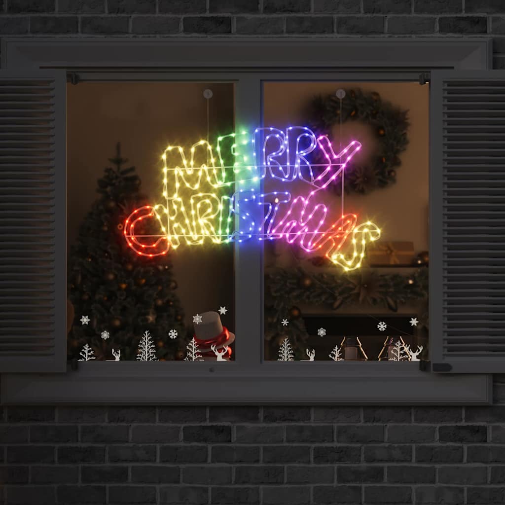 Jõulud Sildid 240 LED-i Mitmevärviline 99,5 x 54 cm PVC