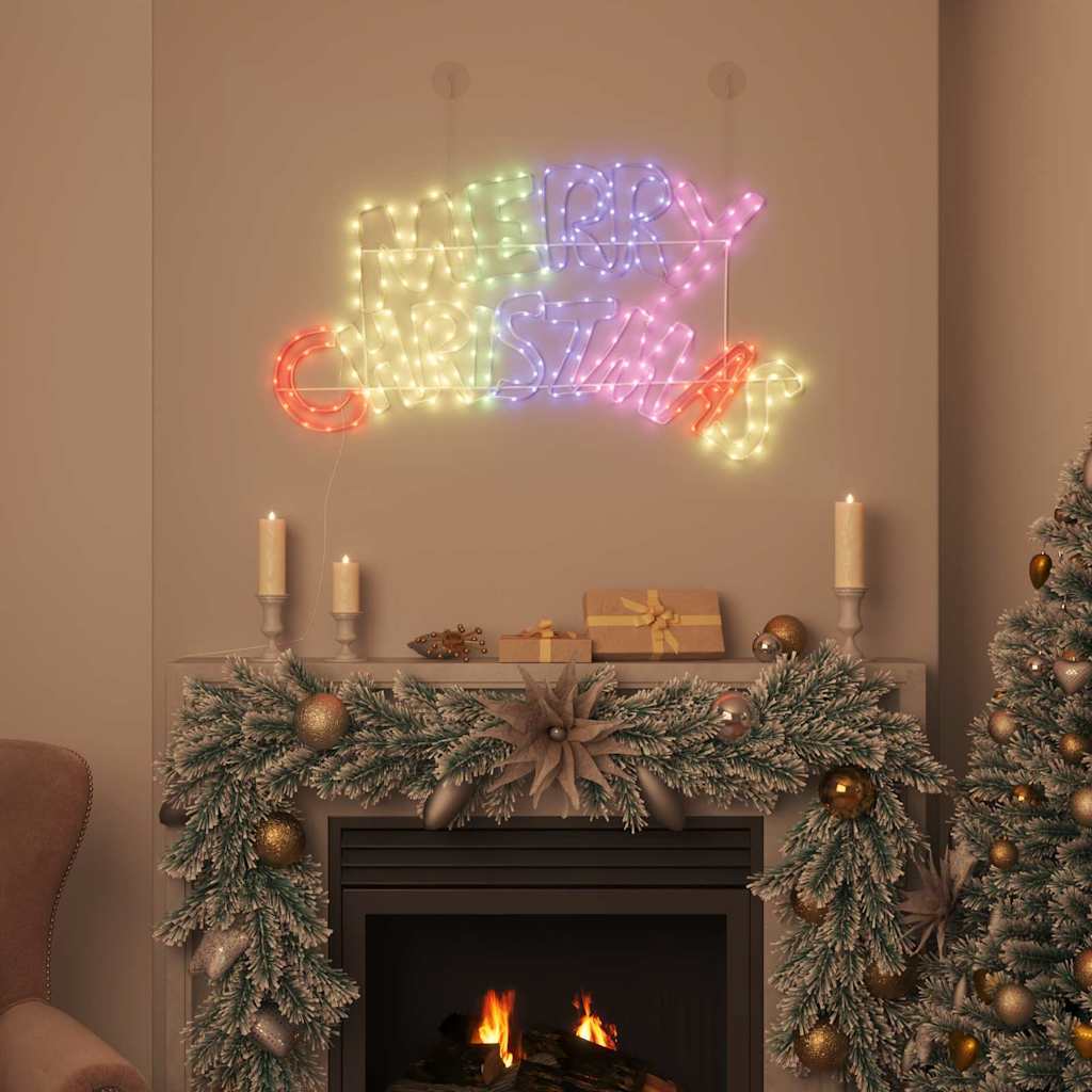 Jõulud Sildid 240 LED-i Mitmevärviline 99,5 x 54 cm PVC