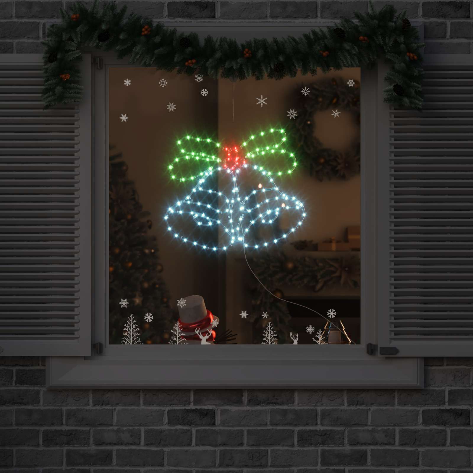 Jõulukell 144 LED-i Mitmevärviline 57 x 47,5 cm PVC