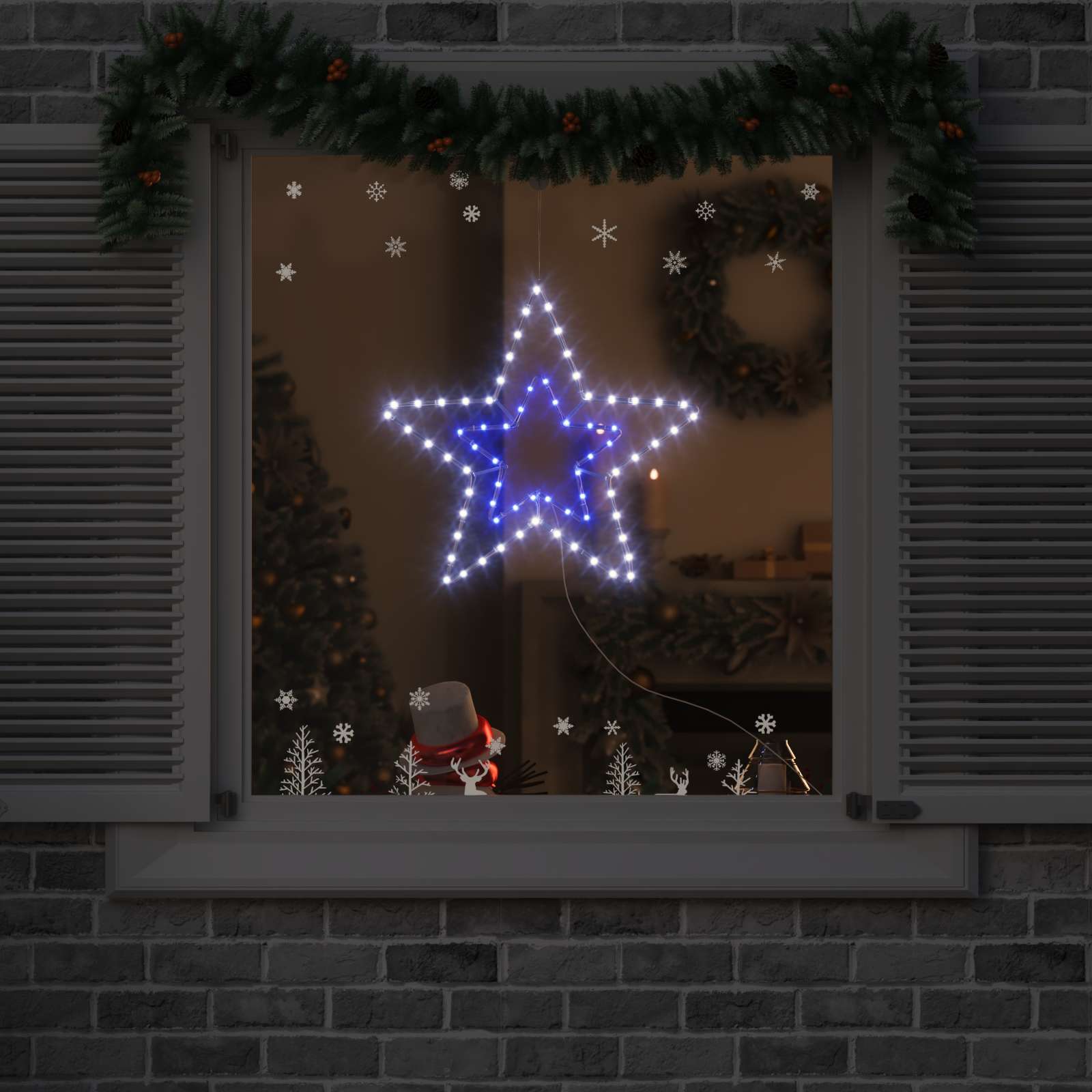 Jõulu Täht 72 LED-i Külm Valge 51,5 x 50 x 0,65 cm Raud