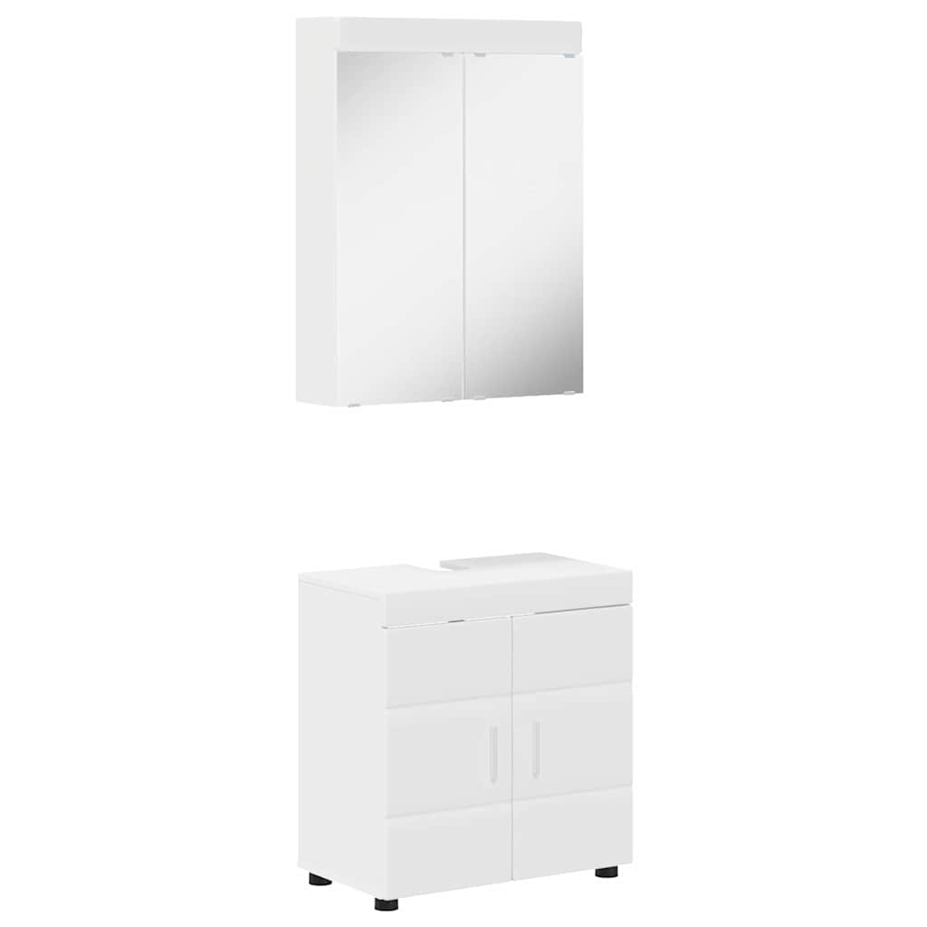 Vannitoa mööbleset TULUM 2 tk Valge 60 x 34 x 63 cm Tehispuit
