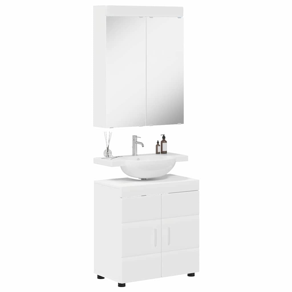 Vannitoa mööbleset TULUM 2 tk Valge 60 x 34 x 63 cm Tehispuit