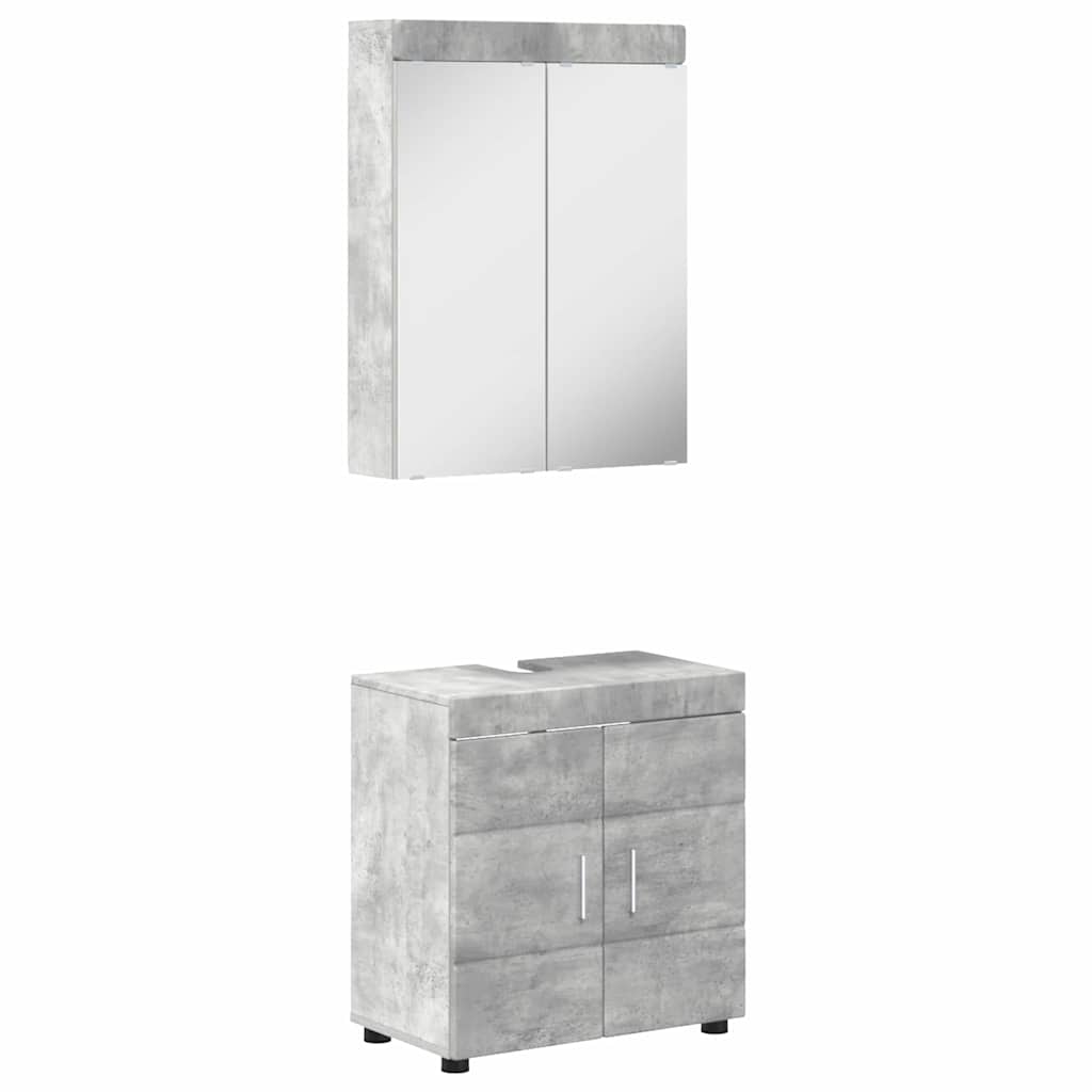 Vannitoa mööbleset TULUM 2 tk Betoonhall 60 x 34 x 63 cm