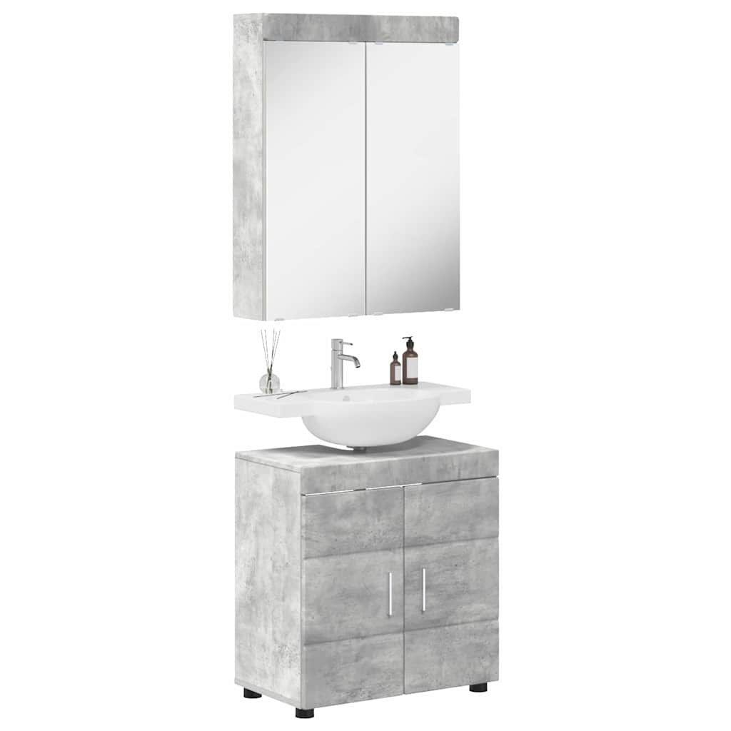 Vannitoa mööbleset TULUM 2 tk Betoonhall 60 x 34 x 63 cm
