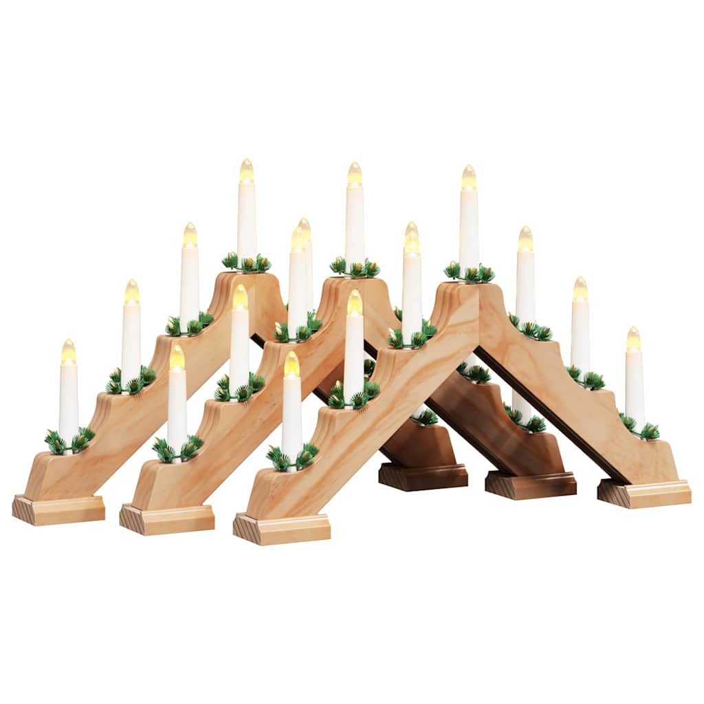 Jõuluküünla sild 3 tk 7 LED-i Soe valge 39.5 x 5 x 29 cm
