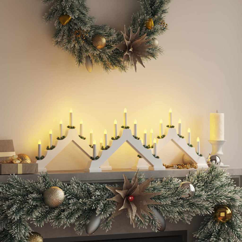Jõuluküünla sild 3 tk 7 LED-i Soe valge 39.5 x 5 x 29 cm