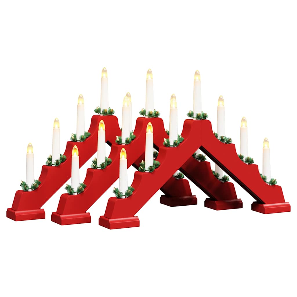 Jõuluküünla sild 3 tk 7 LED-i Soe valge 39.5 x 5 x 29 cm