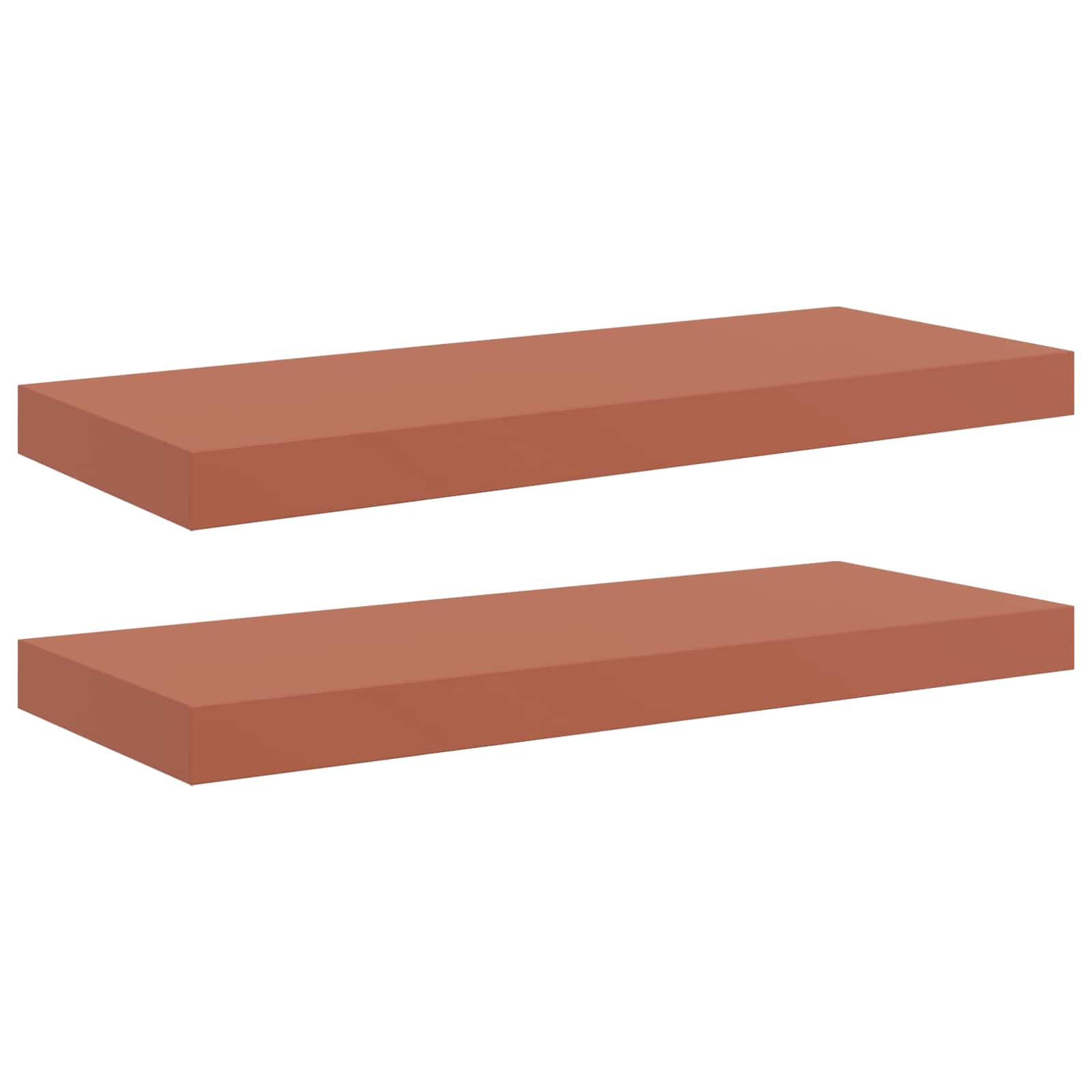 Seinariiul 2 tk Punane 60 x 23,5 x 3,8 cm Tehispuit