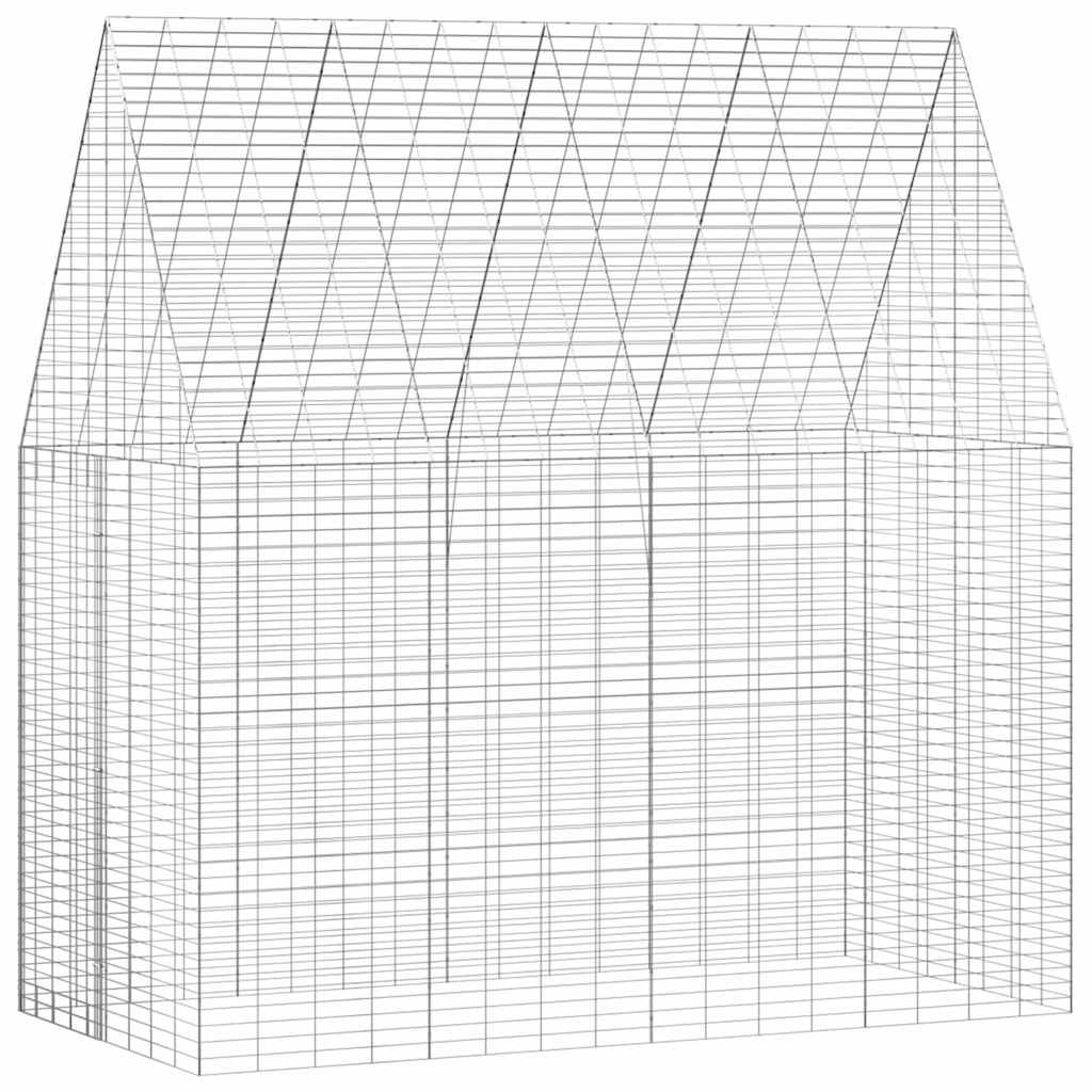 Küüliku Aedik Hõbedane 200 x 100 x 210 cm Tsingitud teras