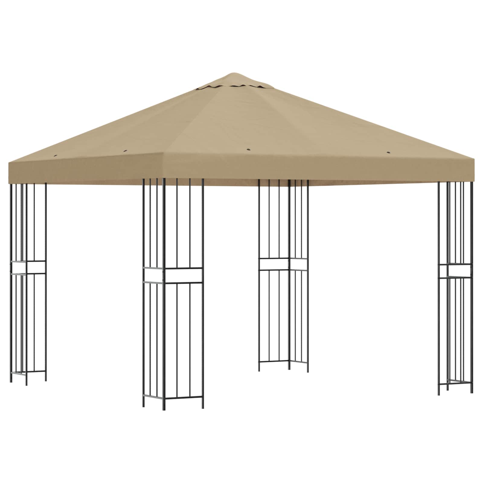 Paviljon 3 x 3 m Beež Polüester ja teras 190 gsm