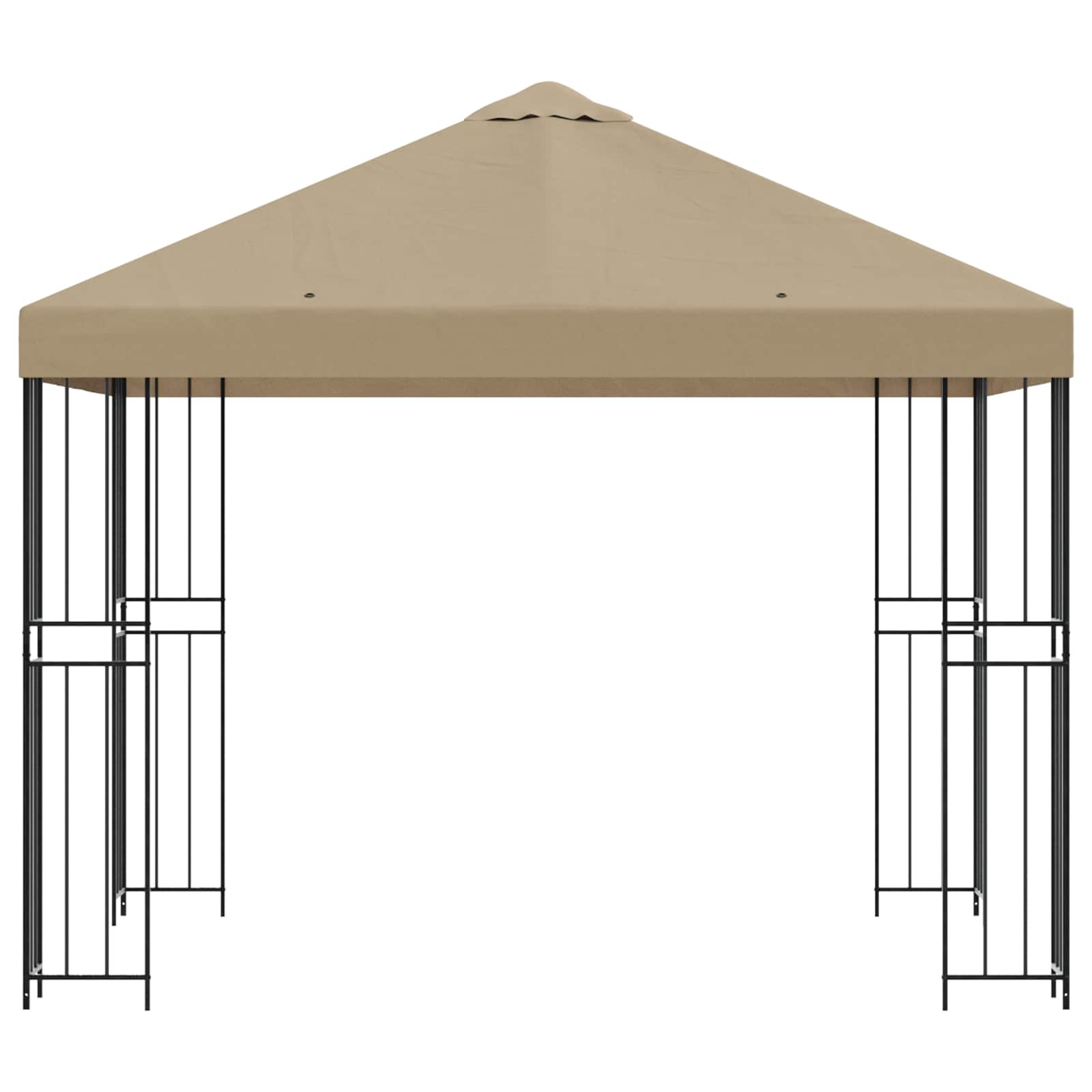 Paviljon 3 x 3 m Beež Polüester ja teras 190 gsm