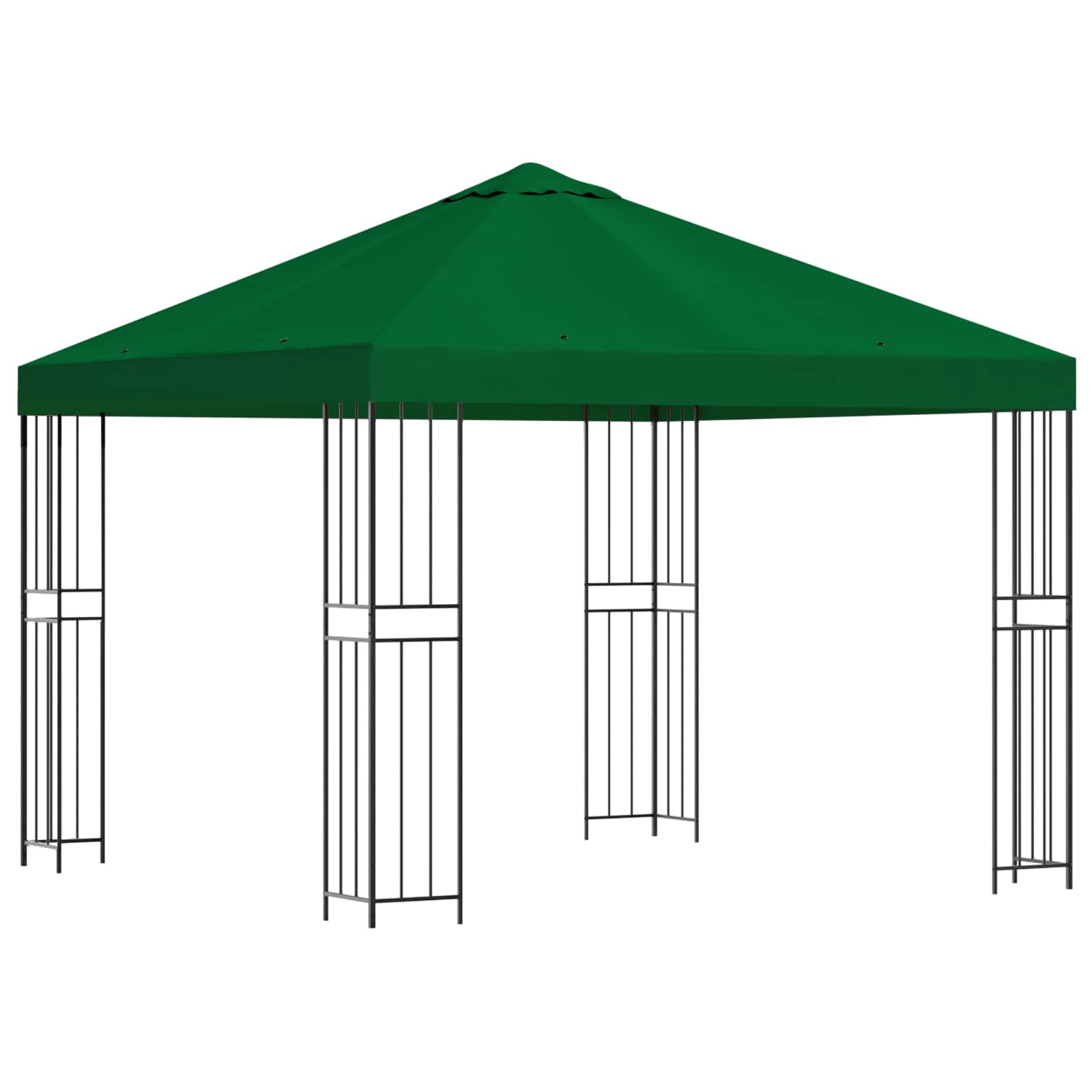Paviljon 3 x 3 m Roheline Polüester ja teras 190 gsm