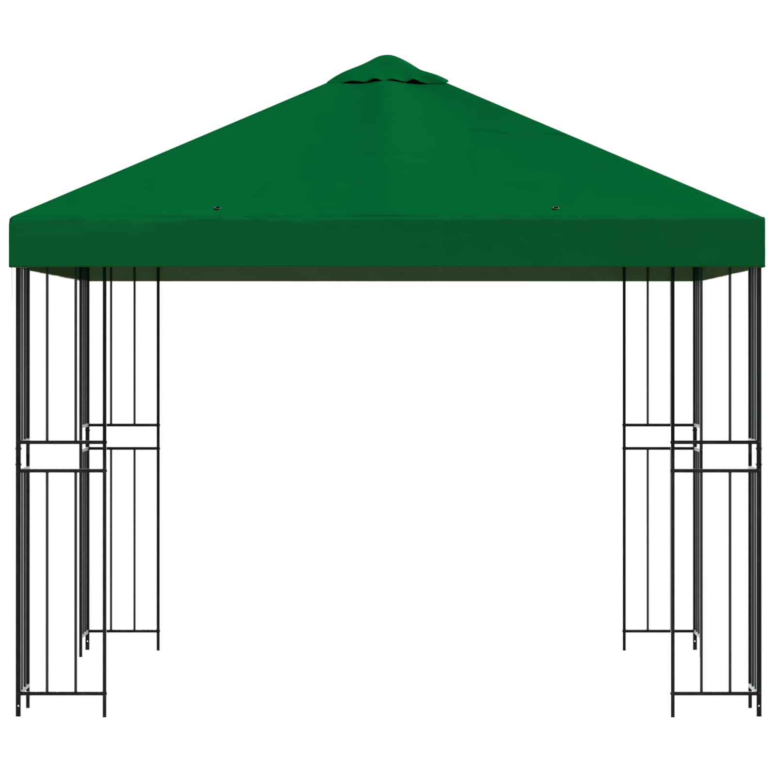 Paviljon 3 x 3 m Roheline Polüester ja teras 190 gsm
