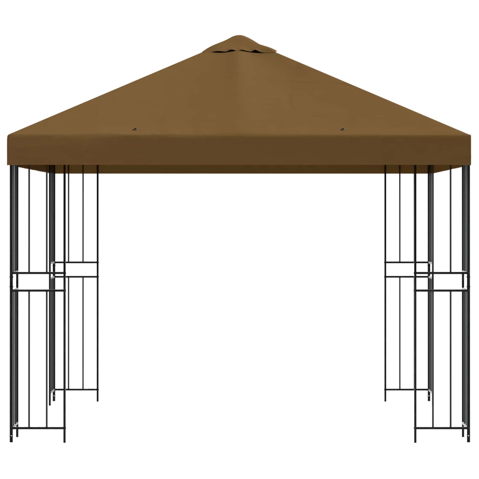 Paviljon 3 x 3 m Pruunikashall Polüester ja teras 190 gsm