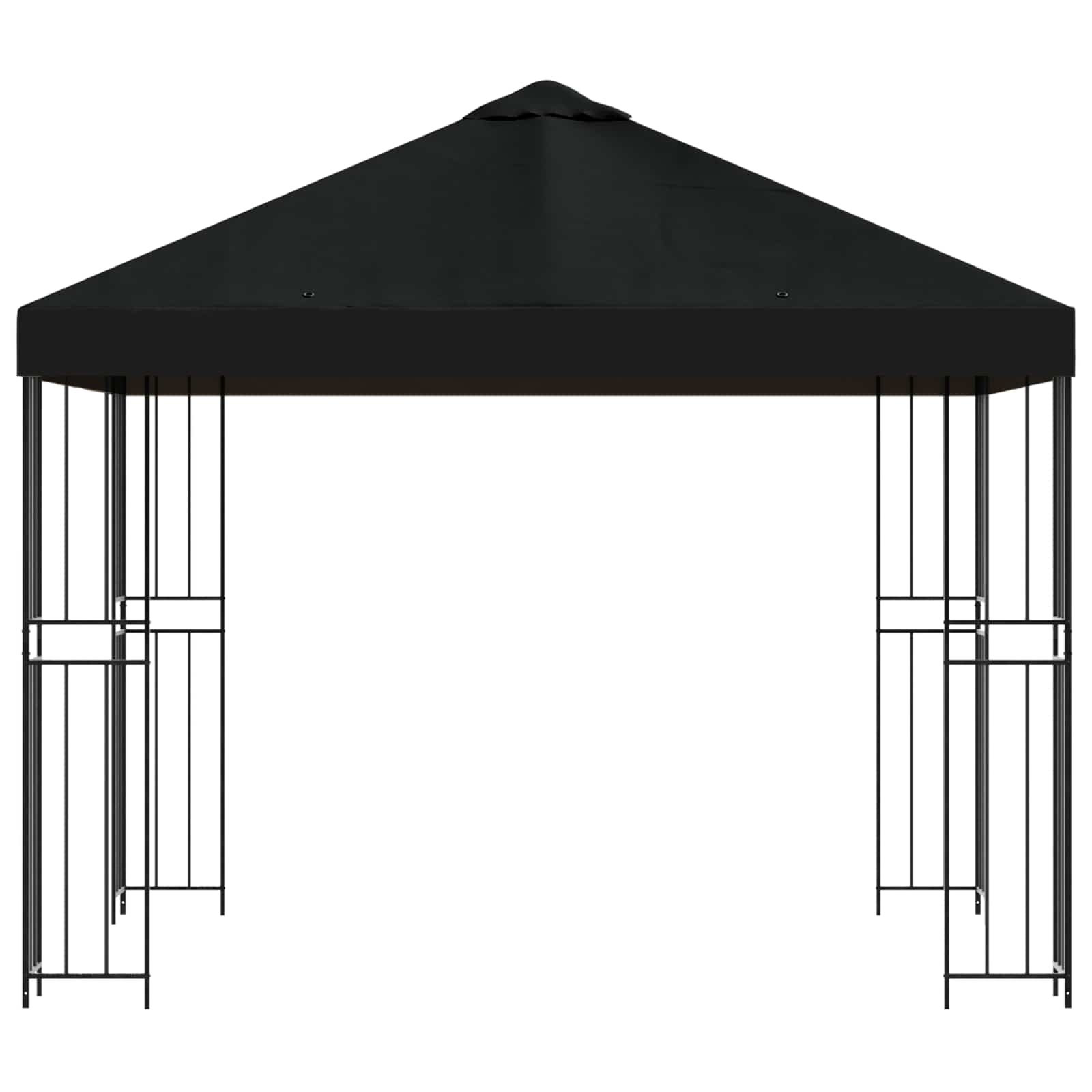 Paviljon 3 x 3 m Must Polüester ja teras 190 gsm