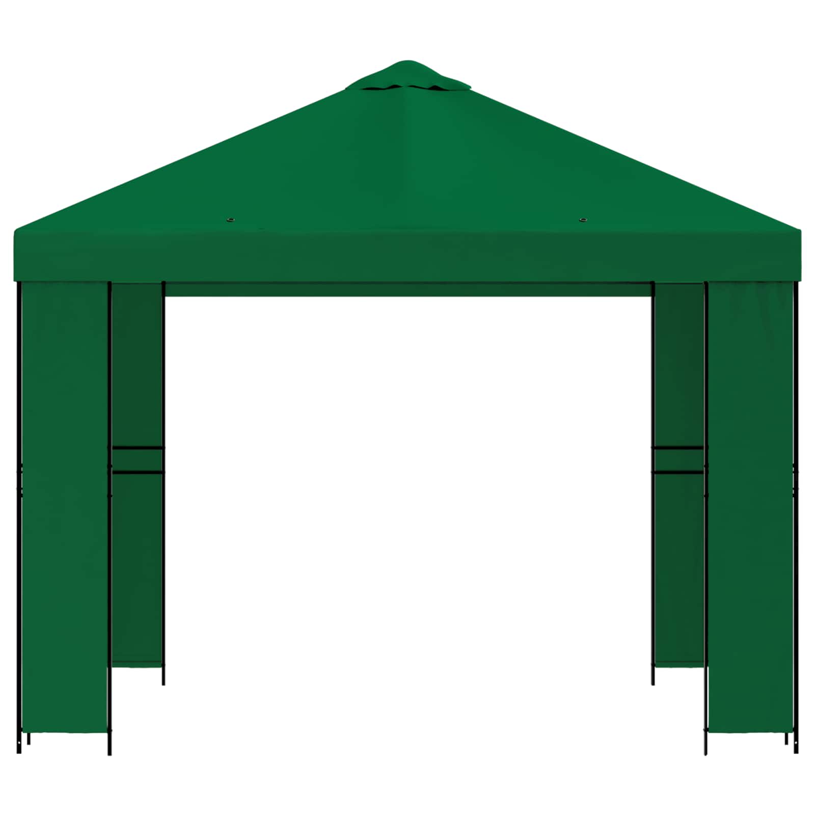 Paviljon 3 x 3 m Roheline Polüester ja teras 190 gsm