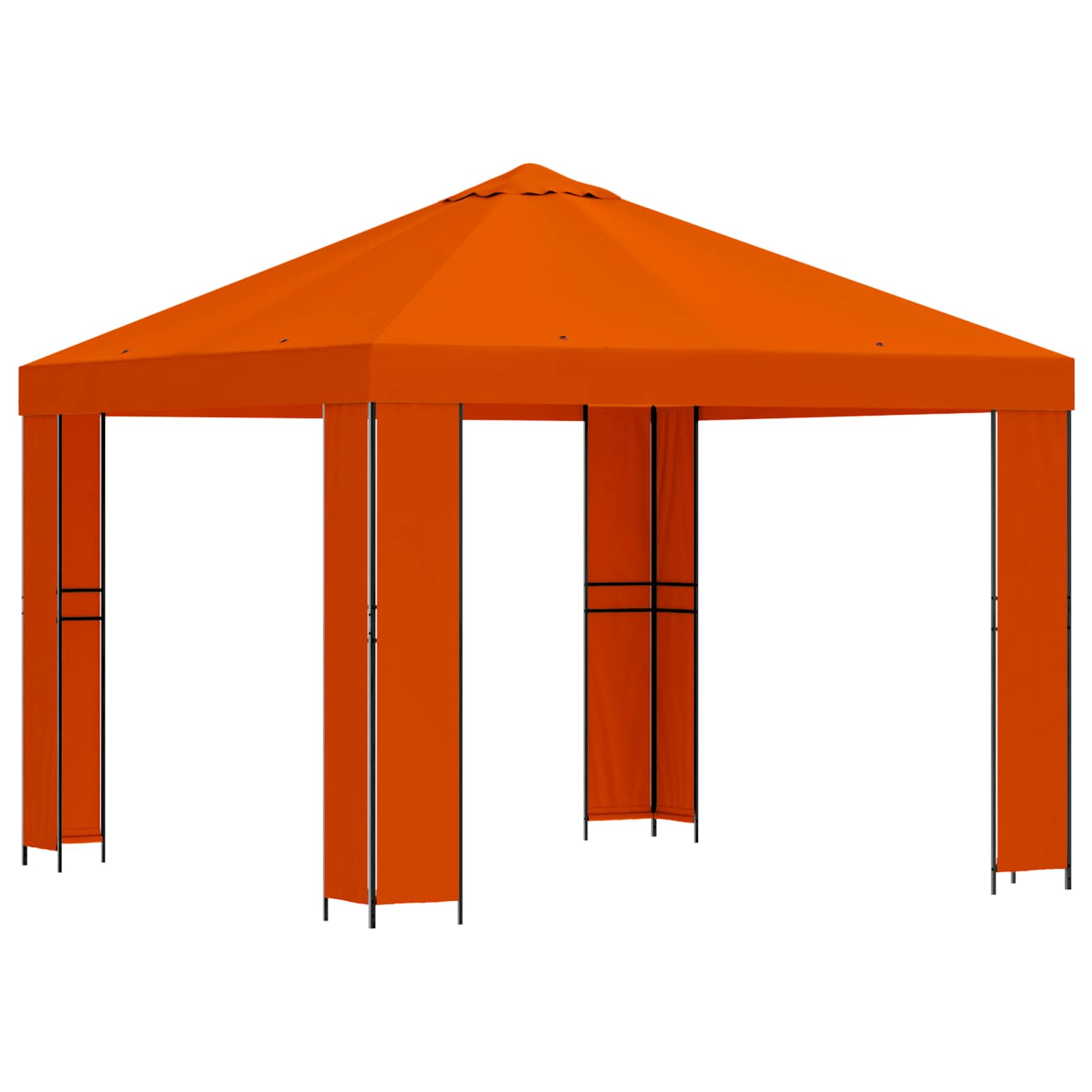Paviljon 3 x 3 m Oranž Polüester ja teras 190 gsm