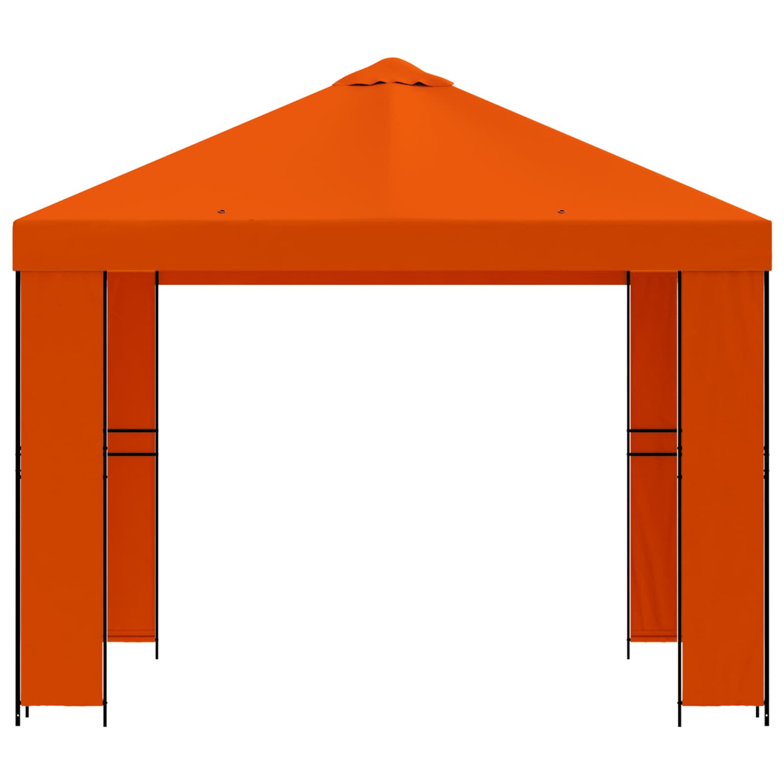 Paviljon 3 x 3 m Oranž Polüester ja teras 190 gsm