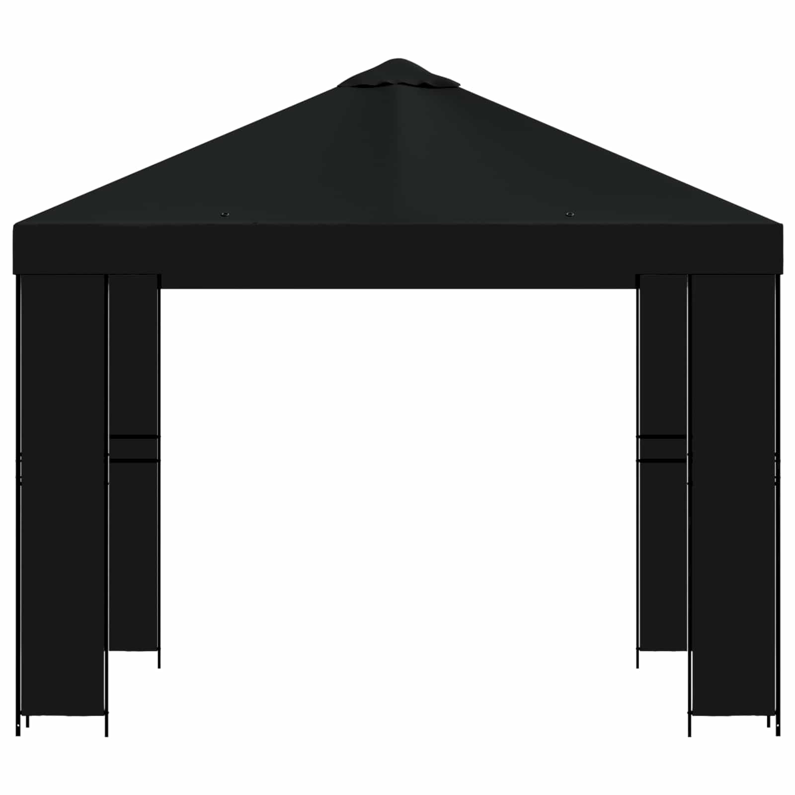 Paviljon 3 x 3 m Must Polüester ja teras 190 gsm