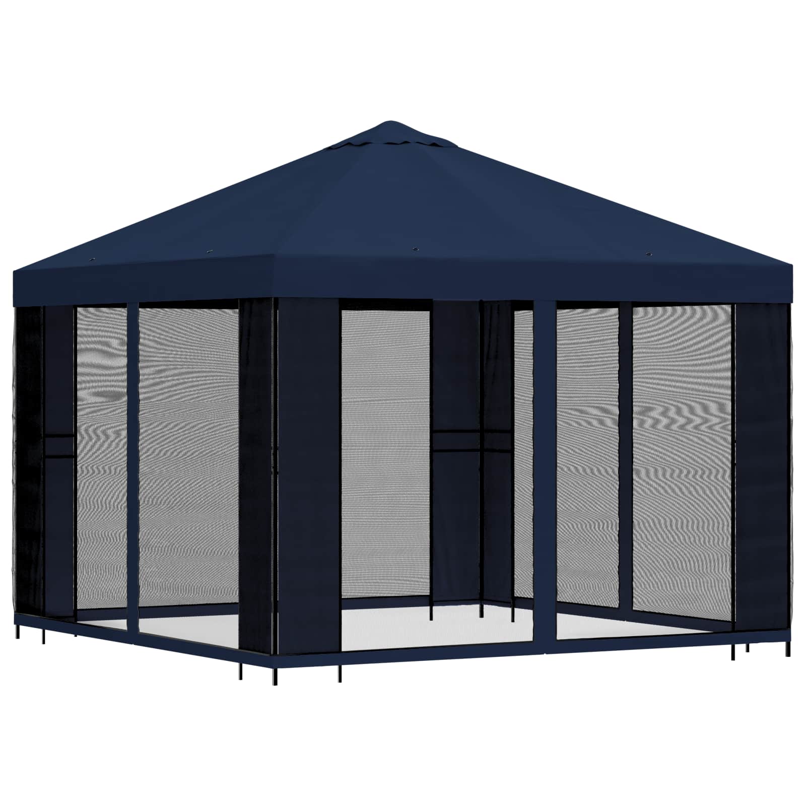 Aia telk külgseintega 3 x 3 m Sinine Polüester ja teras 190 gsm