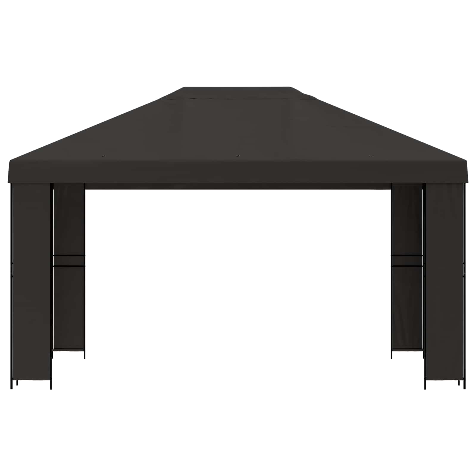 Paviljon 4 × 3 m Antratsiit Polüester ja teras 190 gsm